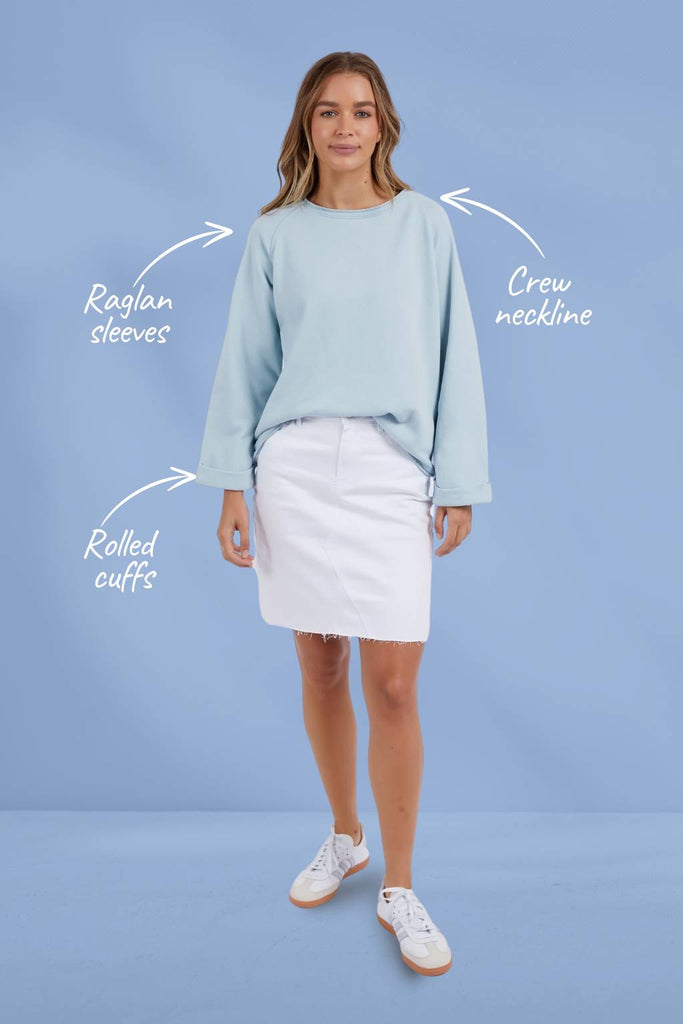 Foxwood Spencer Crew Dream Blue From BoxHill