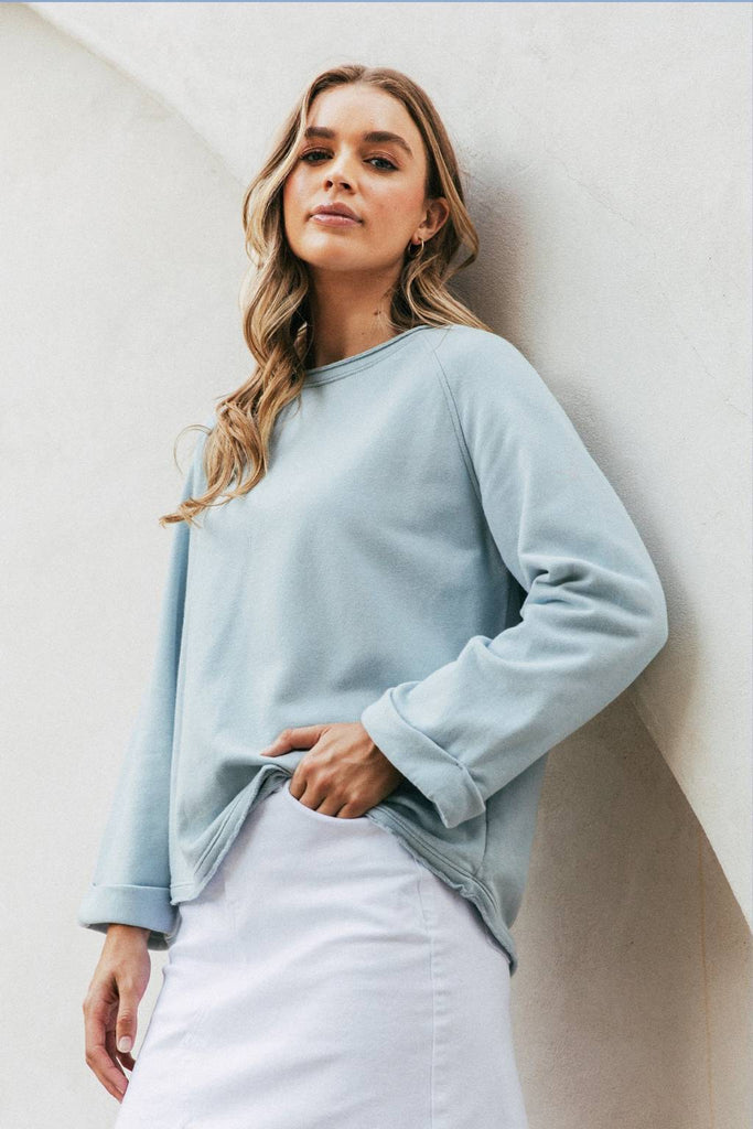 Foxwood Spencer Crew Dream Blue From BoxHill