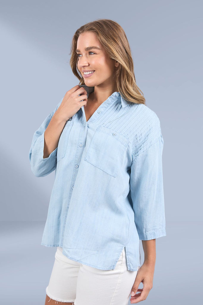 Foxwood Spire Shirt Light Blue From BoxHill