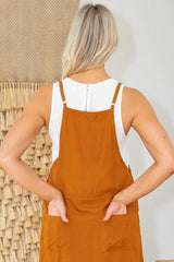 Freez Apron Dress Tan From BoxHill