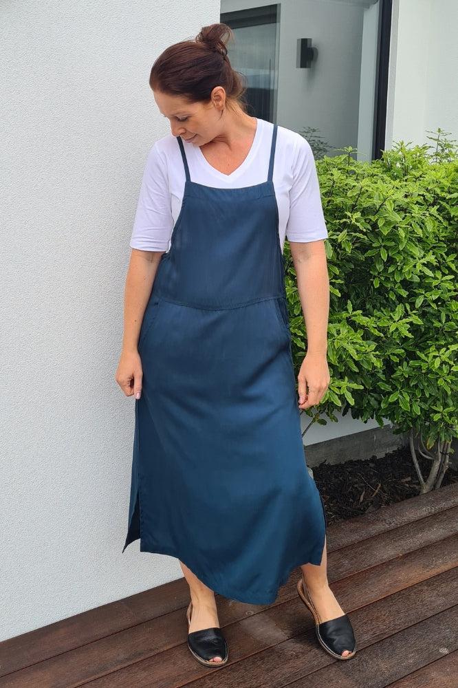 Freez Apron Dress Teal From BoxHill