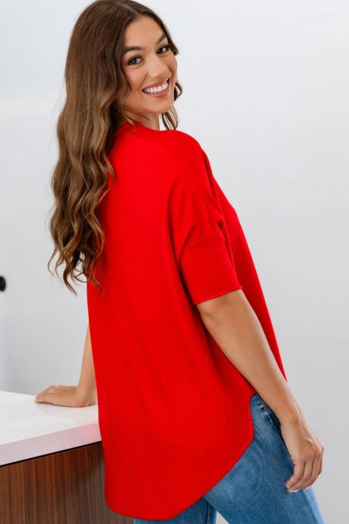 PRE-ORDER Freez Batwing Knit Scarlet From BoxHill