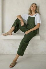 Freez Rayon Overalls Olive From BoxHill