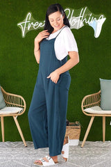 Freez Rayon Overalls Teal From BoxHill