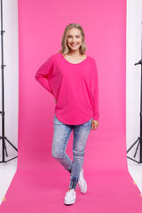 Home-Lee Batwing Tee Raspberry From BoxHill