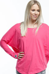 Home-Lee Batwing Tee Raspberry From BoxHill