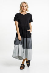 Home-Lee Kendall Dress Black Charcoal Grey From BoxHill