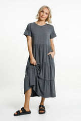 Home-Lee Kendall Dress Charcoal From BoxHill