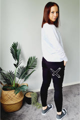 Home-Lee Winter Apartment Pants Black White X From BoxHill