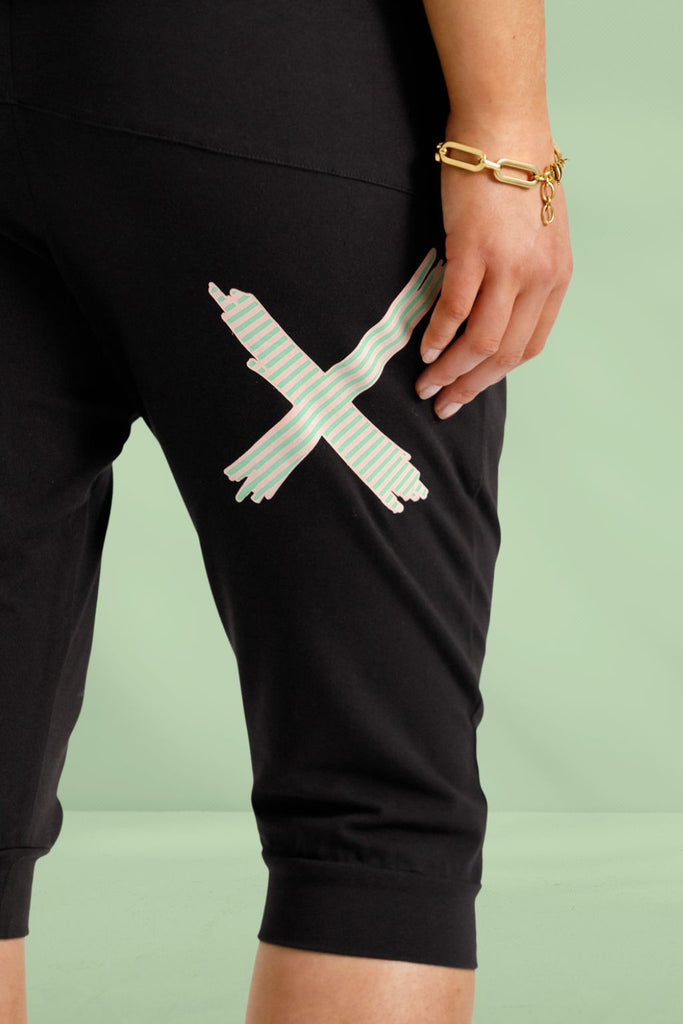 PRE-ORDER Homelee 3/4 Apartment Pants Black With Candy Apple X From BoxHill