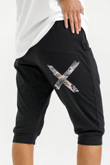 Homelee 3/4 Apartment Pants Black with Bloom Swirl X From BoxHill