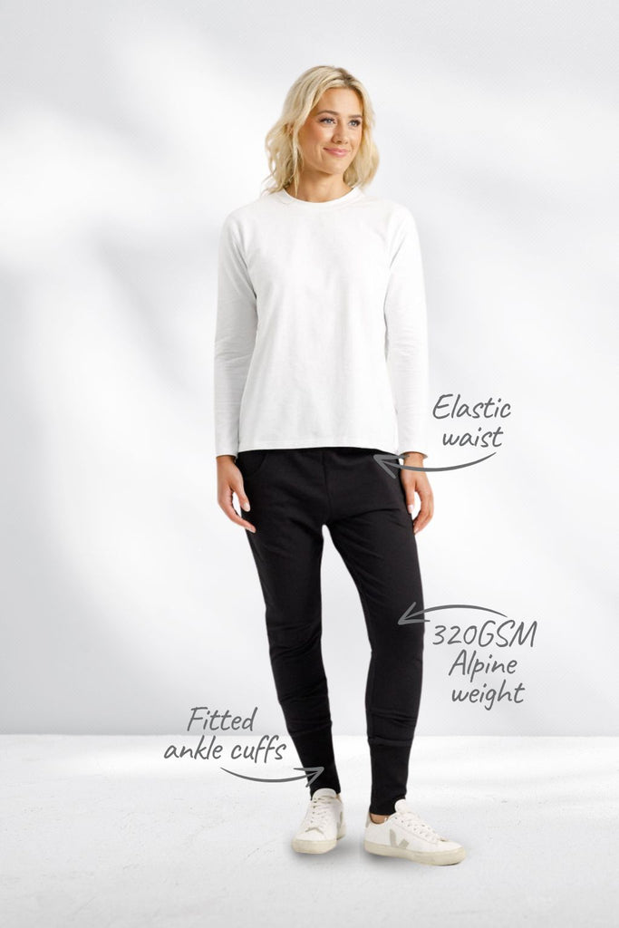 Homelee Alpine Apartment Pants Black with Black Matte Gloss X From BoxHill