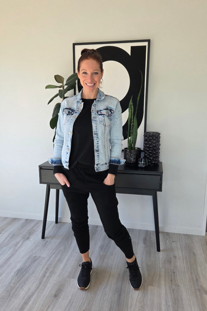 Homelee Alpine Apartment Pants Black with Gold X From BoxHill