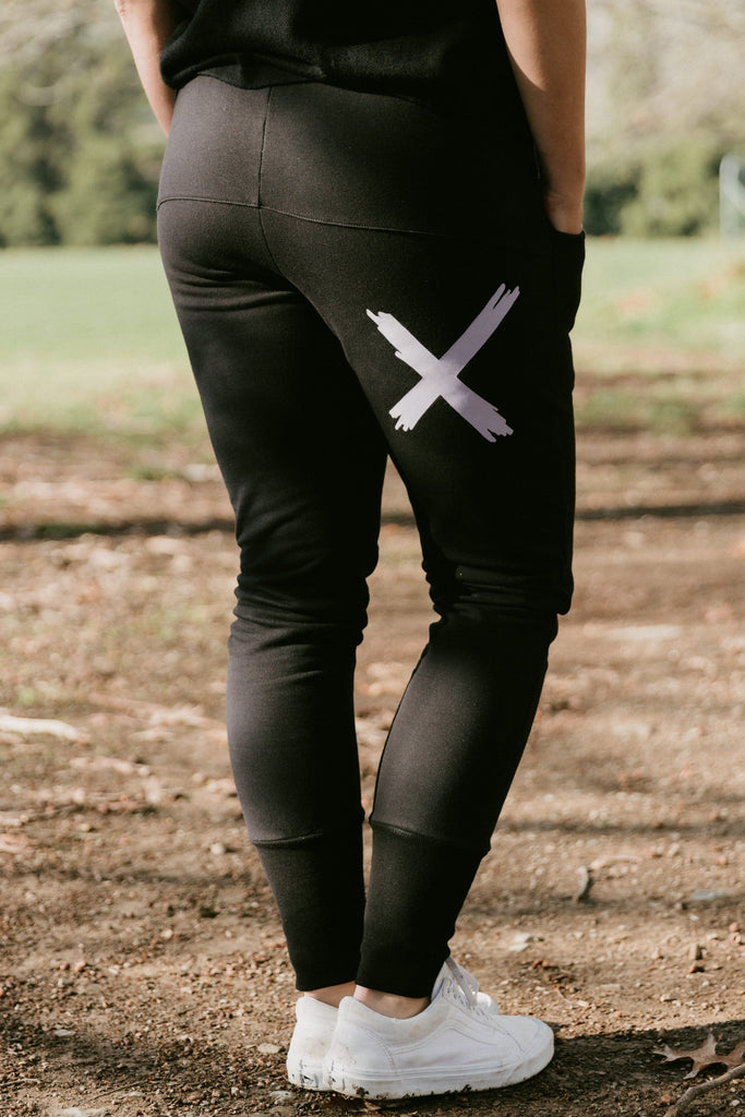 PRE-ORDER Homelee Alpine Apartment Pants Black with Lilac X From BoxHill