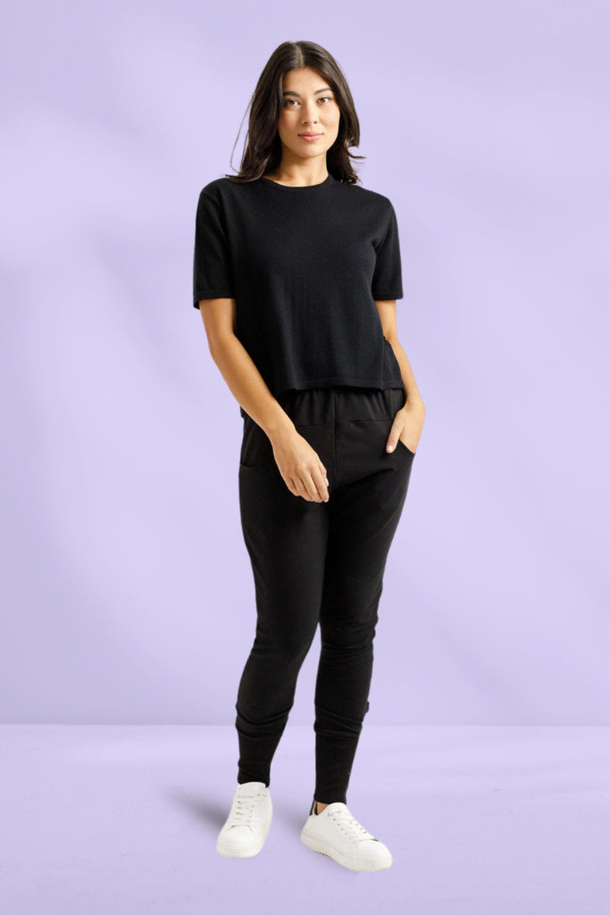 PRE-ORDER Homelee Alpine Apartment Pants Black with Lilac X From BoxHill