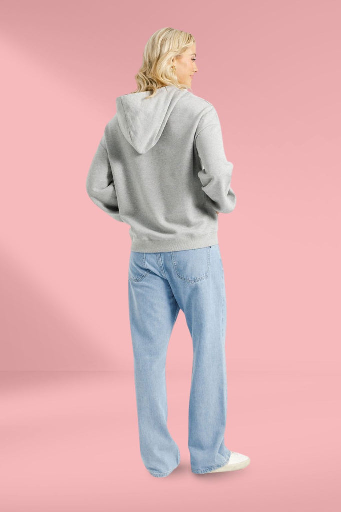 Homelee Alpine Elliot Hoodie Grey Marle with Silver X From BoxHill