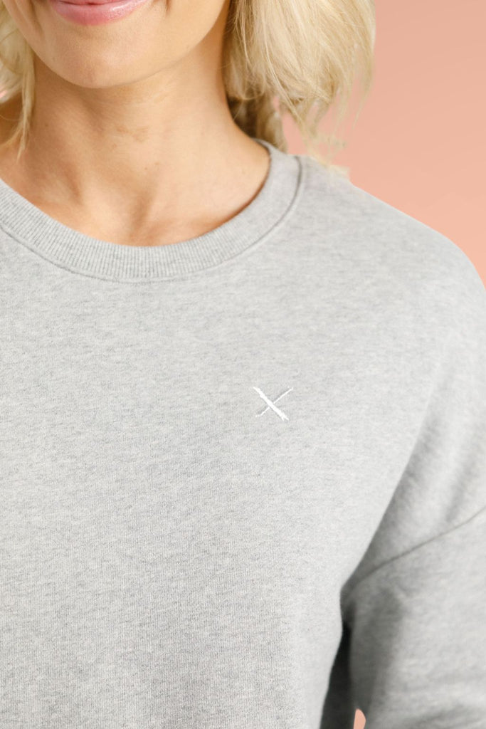 Homelee Alpine Hugo Crew Grey Marle with Silver X From BoxHill