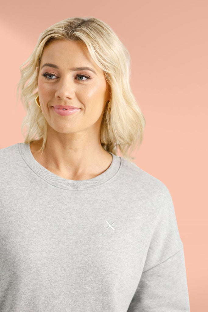 Homelee Alpine Hugo Crew Grey Marle with Silver X From BoxHill