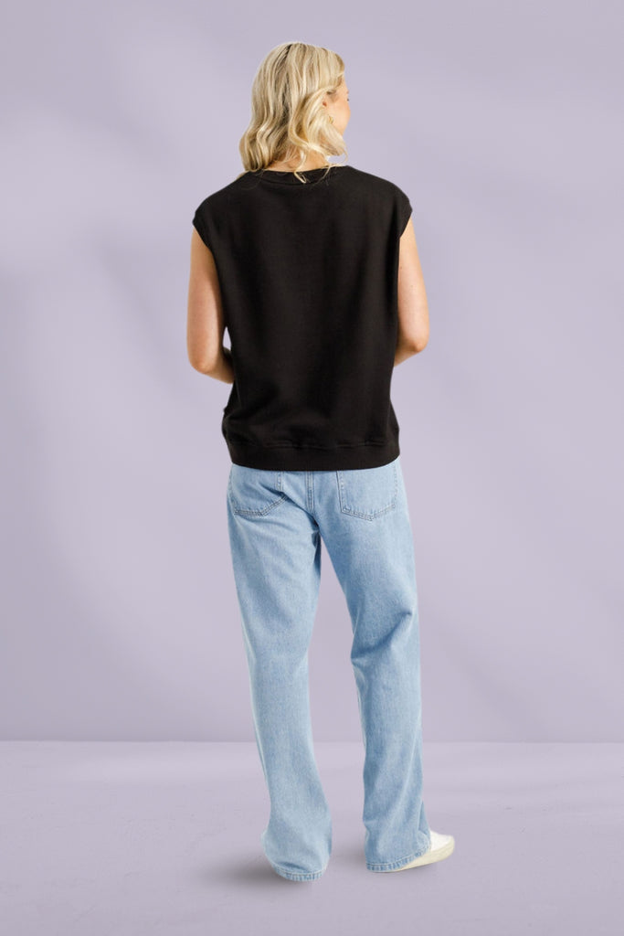 Homelee Alpine Sailor Tee Black with Black X From BoxHill