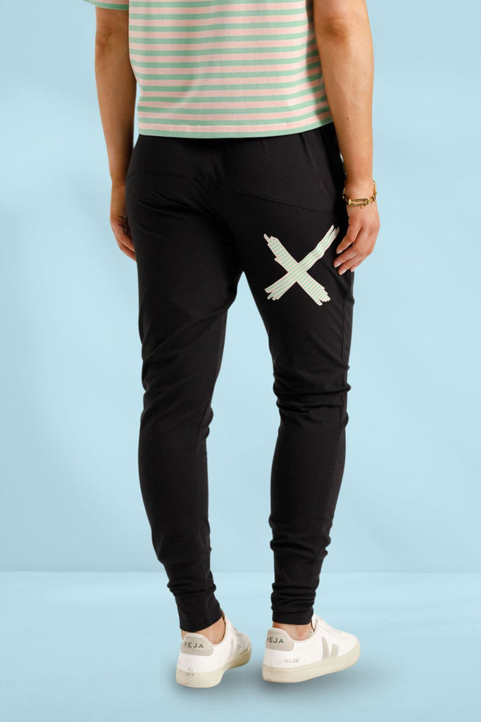 PRE-ORDER Homelee Apartment Pants Black With Candy Apple X From BoxHill