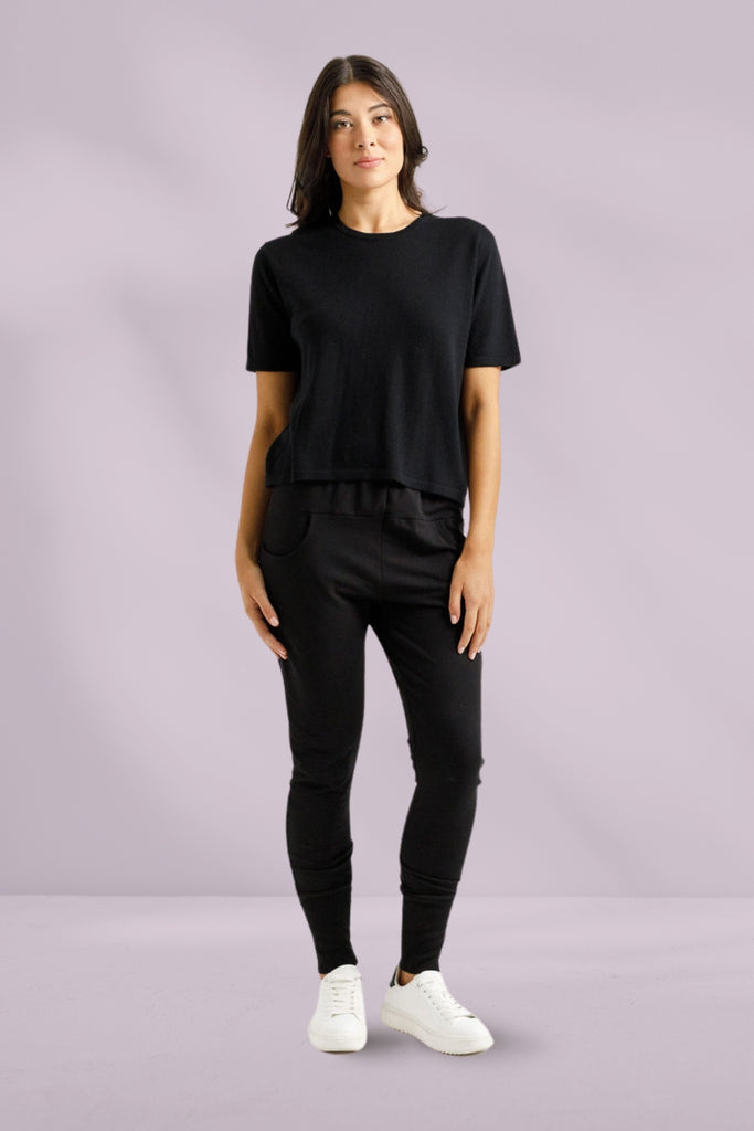 PRE-ORDER Homelee Apartment Pants Black with Lilac Damask X From BoxHill