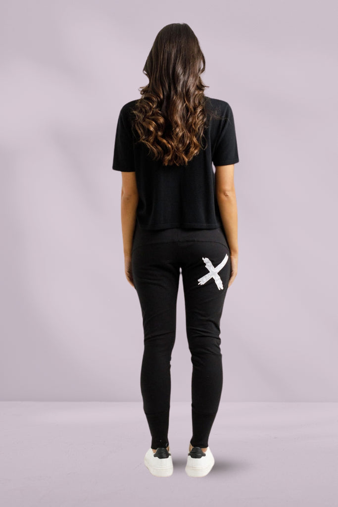 PRE-ORDER Homelee Apartment Pants Black with Lilac Damask X From BoxHill