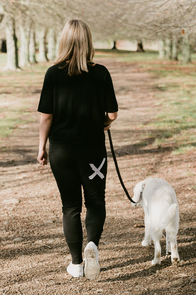 PRE-ORDER Homelee Apartment Pants Black with Lilac Damask X From BoxHill