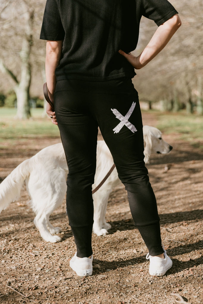 PRE-ORDER Homelee Apartment Pants Black with Lilac Damask X From BoxHill