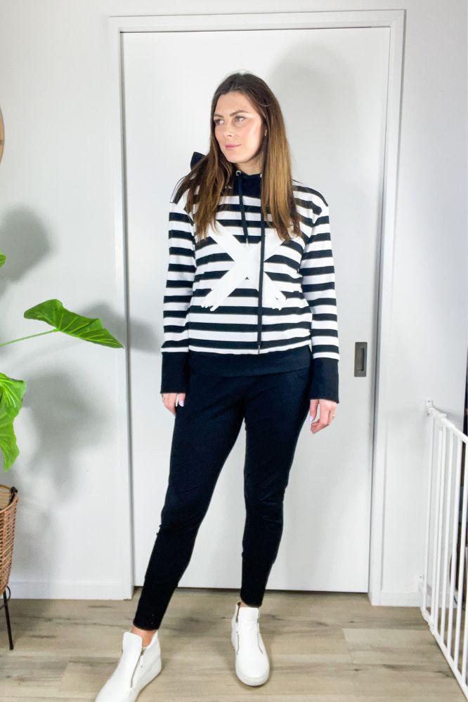 Homelee Apartment Pants Black with White X Home-Lee