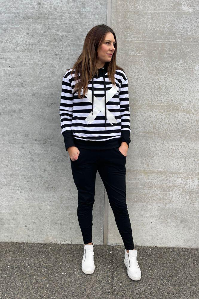 Home-Lee Apartment Pants Black with White X From BoxHill