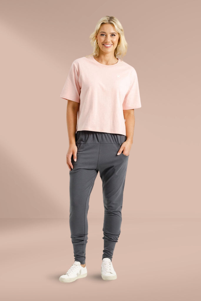 PRE-ORDER Homelee Apartment Pants Graphite With Blossom X From BoxHill