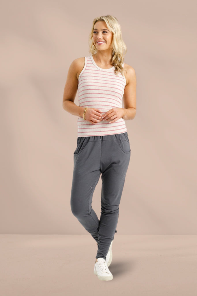 Homelee Apartment Pants Graphite with Ivory X From BoxHill