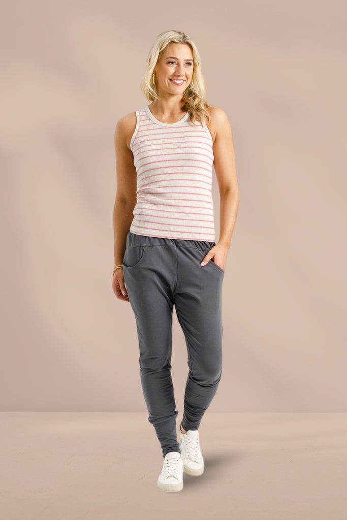 Homelee Apartment Pants Graphite with Ivory X From BoxHill