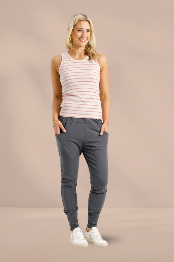 Homelee Apartment Pants Graphite with Ivory X From BoxHill