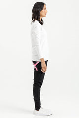 Homelee Apartment Pants with Irregular Stripe Pink X Black From BoxHill