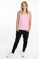 Homelee Apartment Pants with Pink Bloom X Black From BoxHill