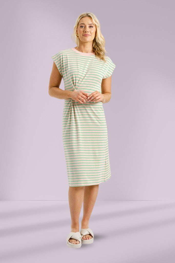 PRE-ORDER Homelee Aubrey Dress Candy Apple Stripes From BoxHill