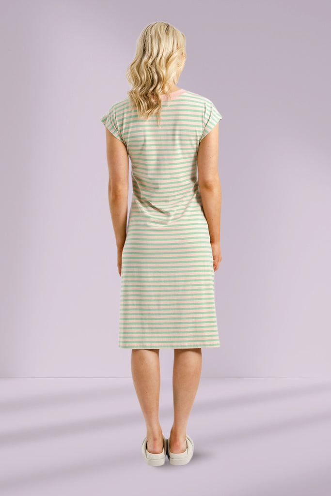 PRE-ORDER Homelee Aubrey Dress Candy Apple Stripes From BoxHill