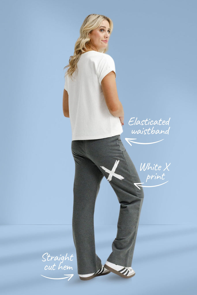 Homelee Avenue Pants Charcoal White X From BoxHill