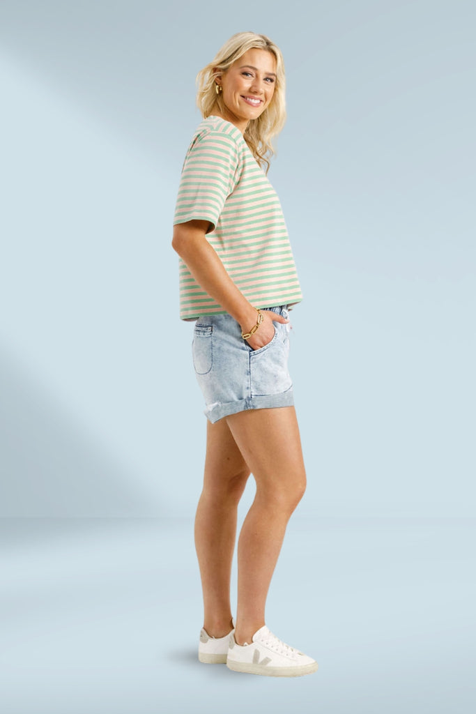 PRE-ORDER Homelee Becky Tee Candy Apple Stripes From BoxHill