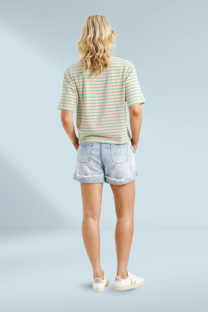 PRE-ORDER Homelee Becky Tee Candy Apple Stripes From BoxHill