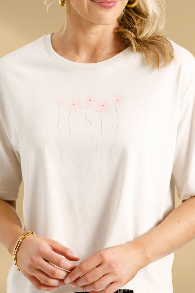Homelee Becky Tee Ivory With Blossoms From BoxHill