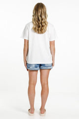 Homelee Chris Tee White with Summer Print From BoxHill