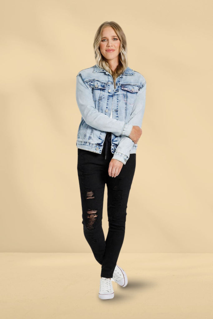 Home-Lee Denim Jacket Snow Wash From BoxHill