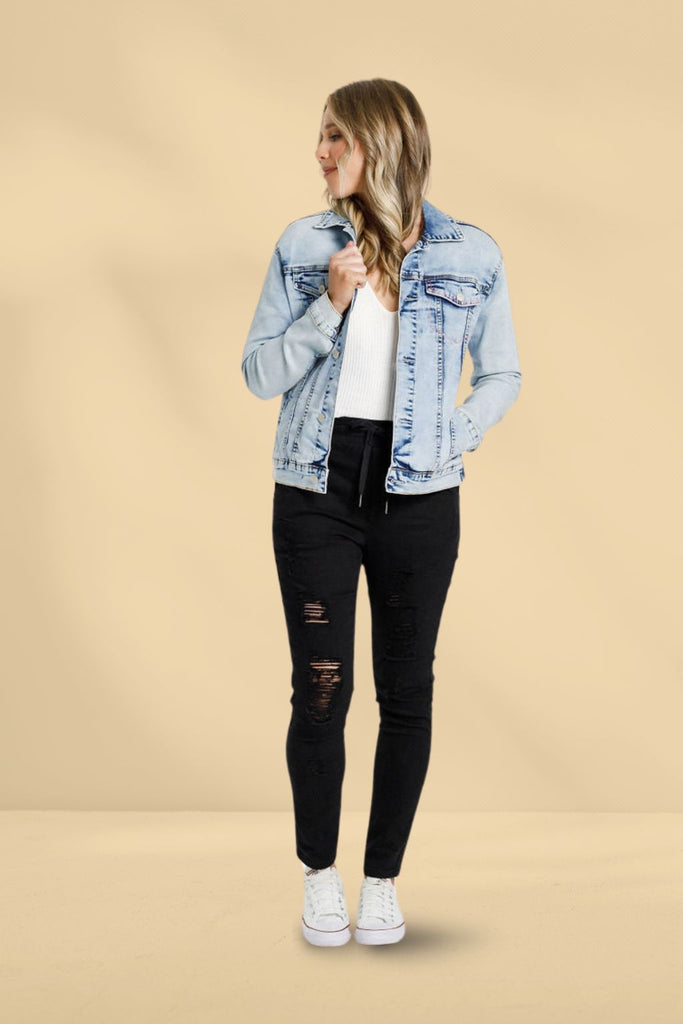 Home-Lee Denim Jacket Snow Wash From BoxHill