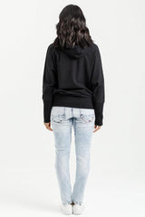Homelee Ellen Hoodie with Irregular Stripe Pink X Black From BoxHill