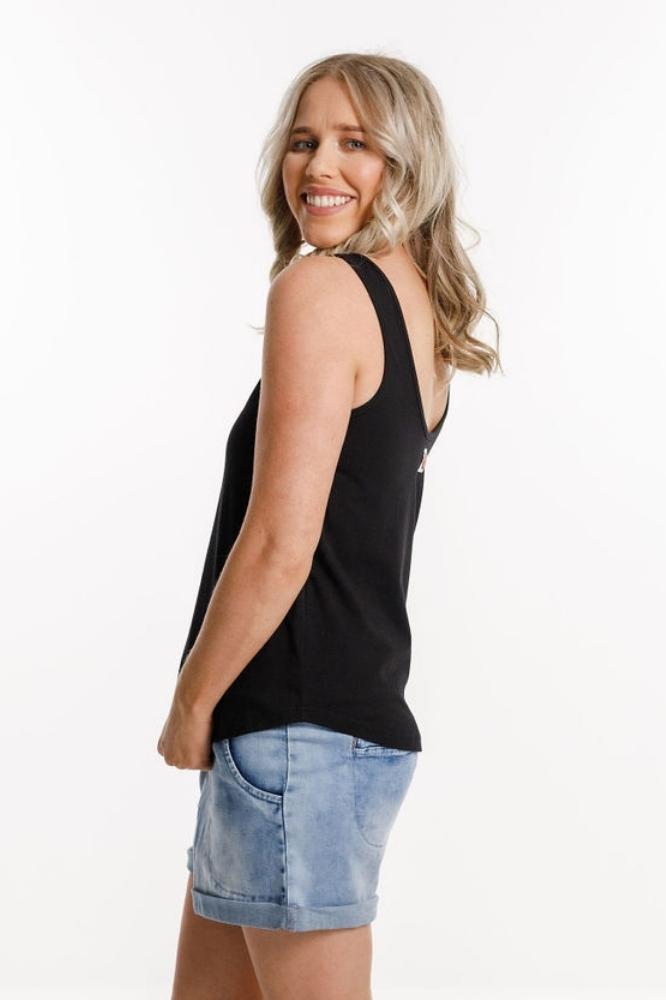 Home-Lee Frankie Top Black From BoxHill