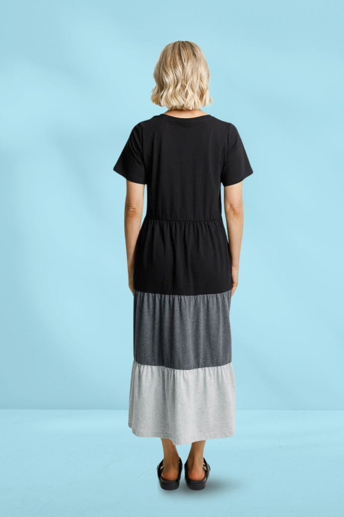 Home-Lee Kendall Dress Black Charcoal Grey From BoxHill