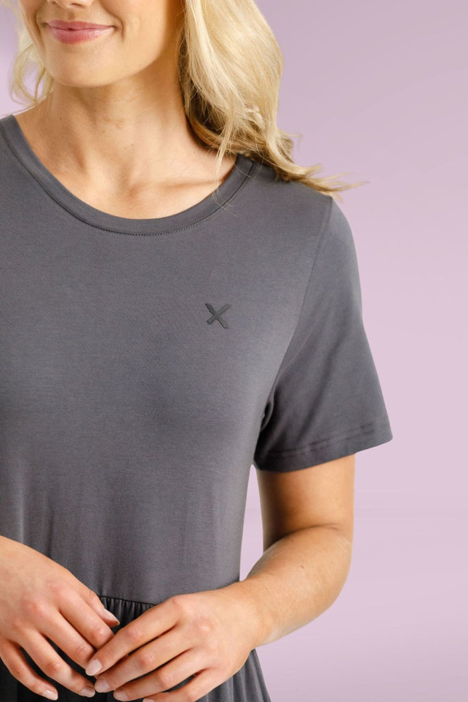 PRE-ORDER Homelee Kendall Dress Graphite From BoxHill