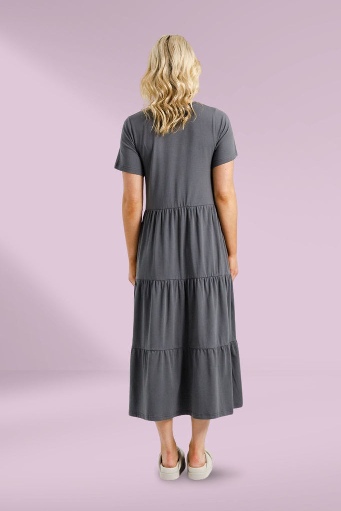 PRE-ORDER Homelee Kendall Dress Graphite From BoxHill